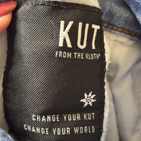 Kut From The Kloth Rachael Fab Ab Mom Jeans Size 14 Medium Wash High Rise Button - Picture 6 of 10